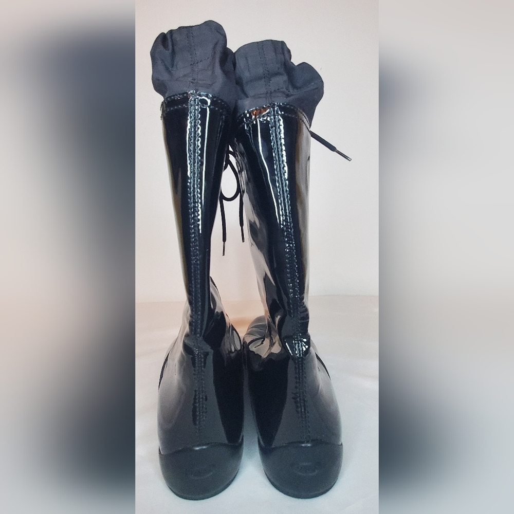 Tod's -Size 10 1/2  -Black Patent Leather Boots - Picture 5 of 12